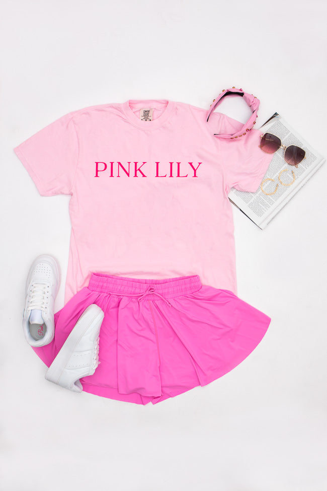 Pink Lily Blossom Comfort Color Graphic Tee