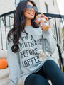 I'm A Nightmare Before Coffee Light Grey Oversized Graphic Sweatshirt