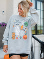 Pick Your Poison Light Grey Oversized Graphic Sweatshirt