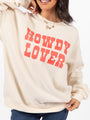 Howdy Lover Cream Oversized Graphic Sweatshirt