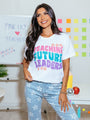 Teaching Future Leaders White Graphic Tee