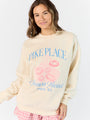 Pike Place Market Sweet Cream Oversized Graphic Sweatshirt