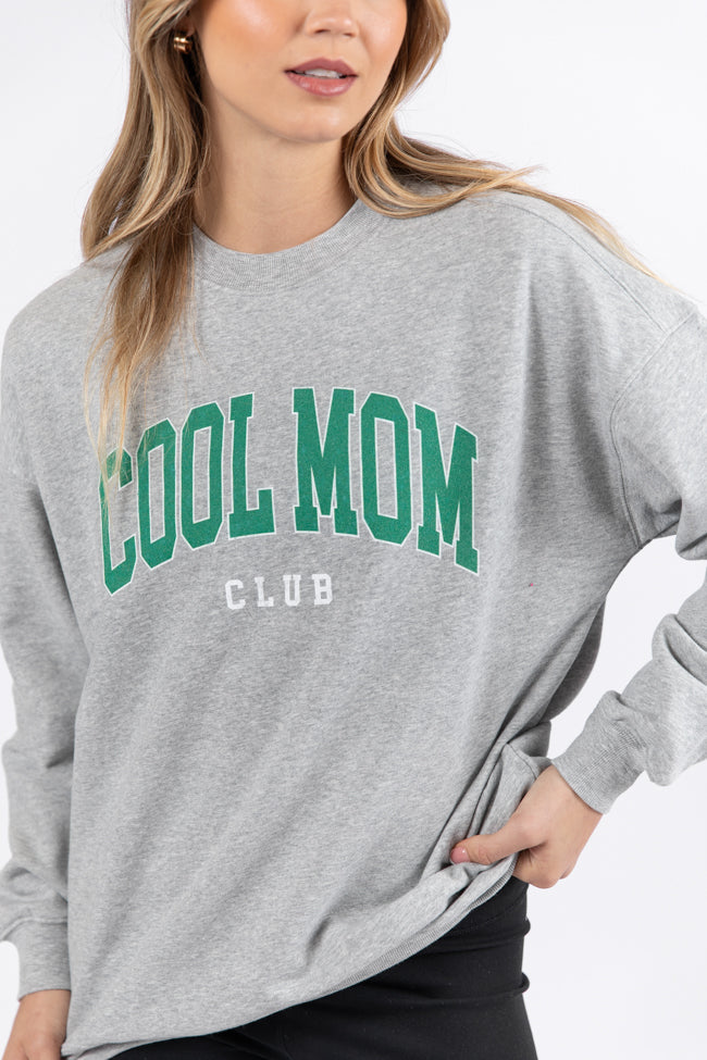 Cool Mom Club Light Grey Oversized Graphic Sweatshirt DOORBUSTER