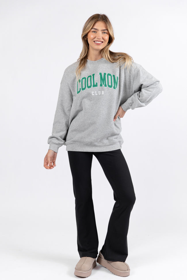 Cool Mom Club Light Grey Oversized Graphic Sweatshirt DOORBUSTER