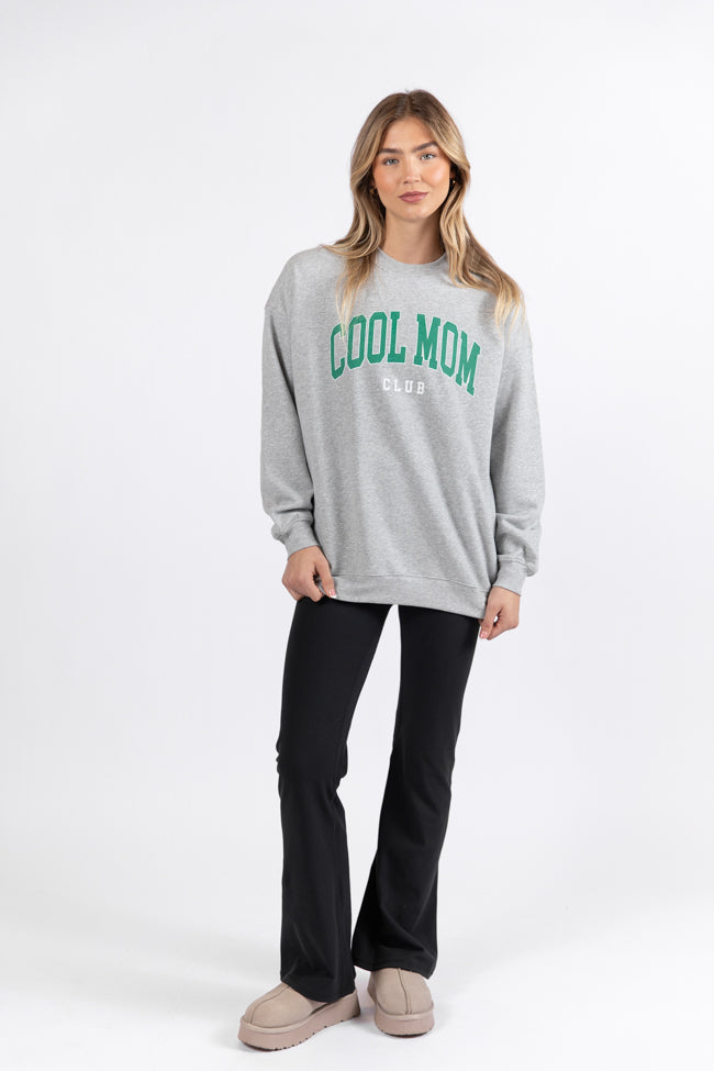 Cool Mom Club Light Grey Oversized Graphic Sweatshirt DOORBUSTER