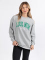 Cool Mom Club Light Grey Oversized Graphic Sweatshirt DOORBUSTER