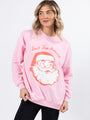 Don't Stop Believin' Light Pink Oversized Graphic Sweatshirt