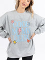 Cool Moms Club Block Light Grey Oversized Graphic Sweatshirt DOORBUSTER