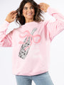 Better Things Are Coming Light Pink Oversized Graphic Sweatshirt