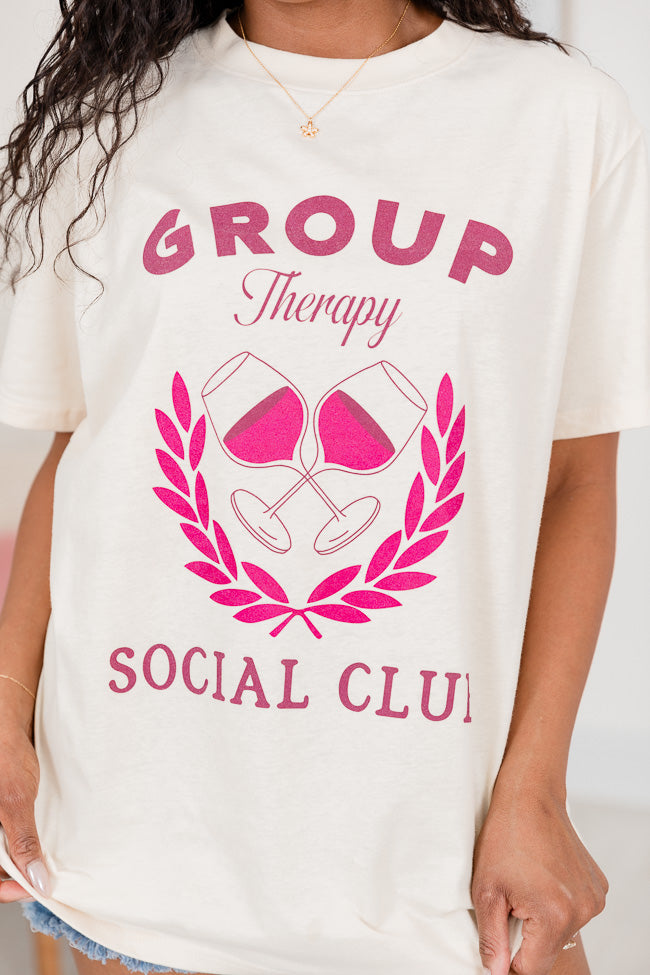 Group Therapy Social Club Ivory Oversized Graphic Tee