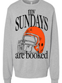 My Sundays Are Booked Orange Light Grey Oversized Graphic Sweatshirt