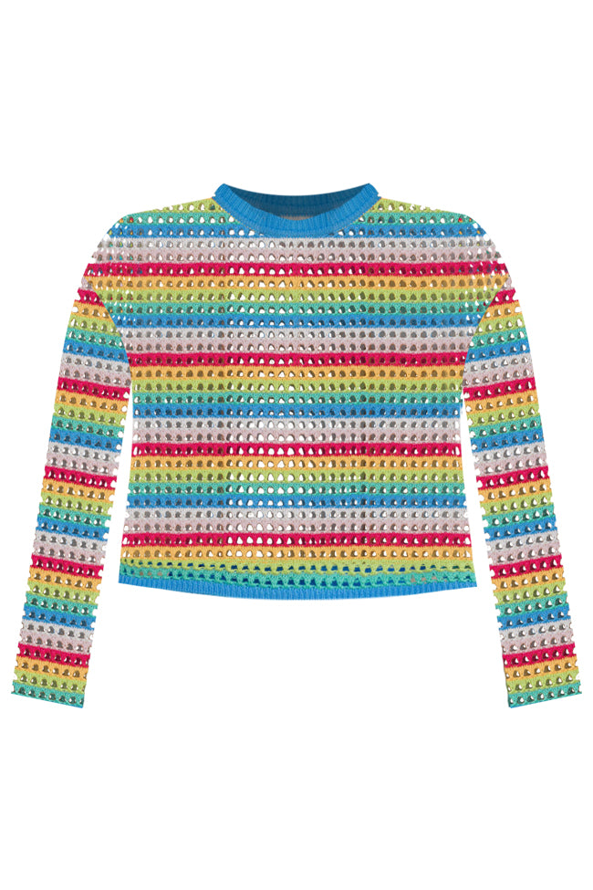 Chasing Rainbows Crochet Sweater SALE