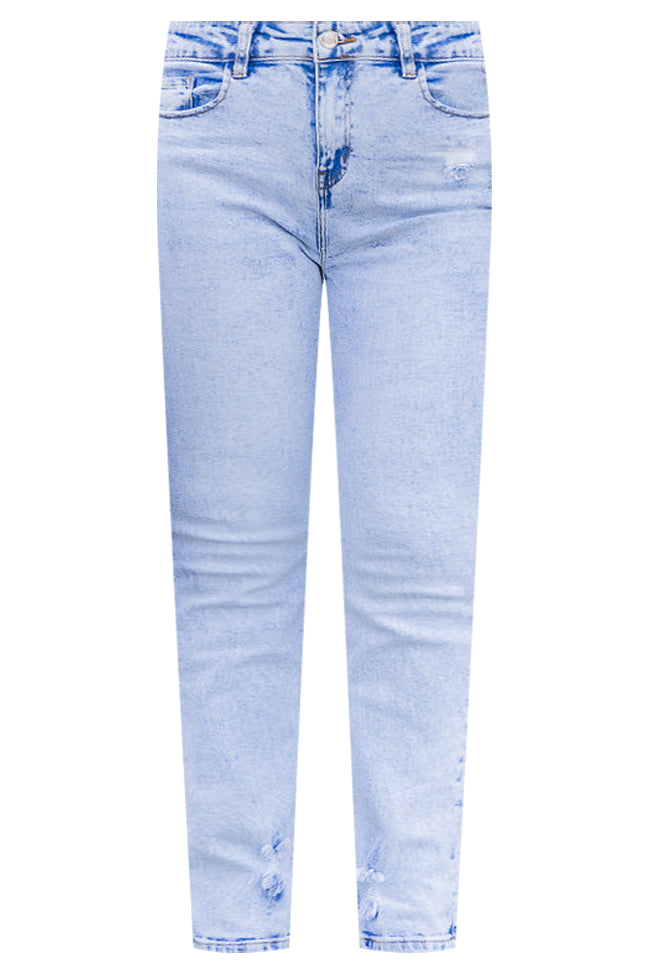 Confessions Of Love Light Wash Vintage Straight Leg Jeans