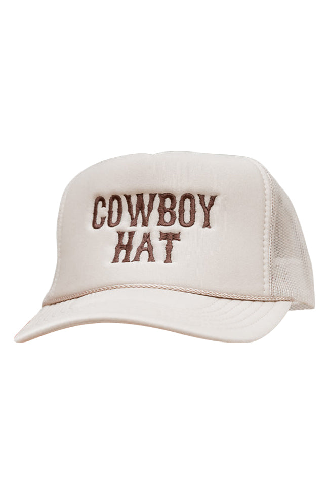Cowboy Hat Tan Trucker Hat DOORBUSTER