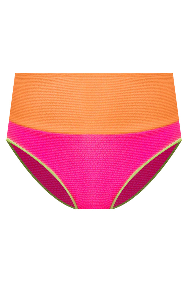 Neon Color Block Bikini Swimsuit