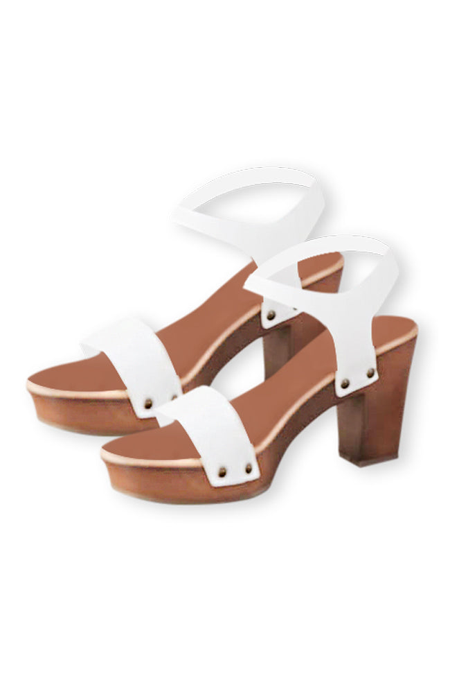 Clogs-made-in-italy | White high heel clogs Kiara Shoes, made in italy,  ladies clogs