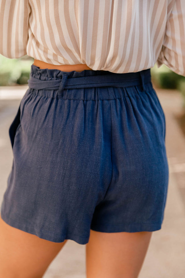 Bayside Stroll Light Blue Paperbag Shorts FINAL SALE – Pink Lily