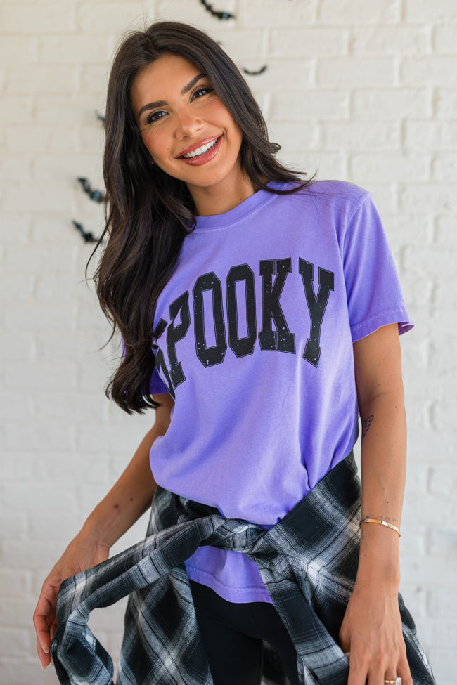 Spooky Block Violet Comfort Colors Graphic Tee