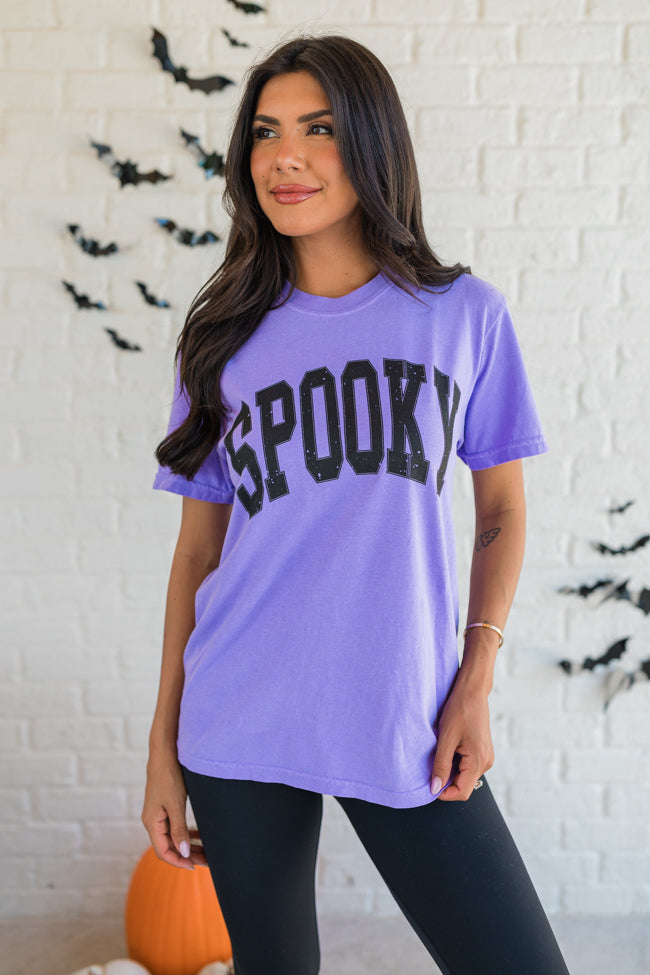 Spooky Block Violet Comfort Colors Graphic Tee