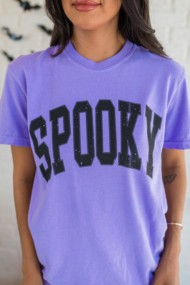 Spooky Block Violet Comfort Colors Graphic Tee