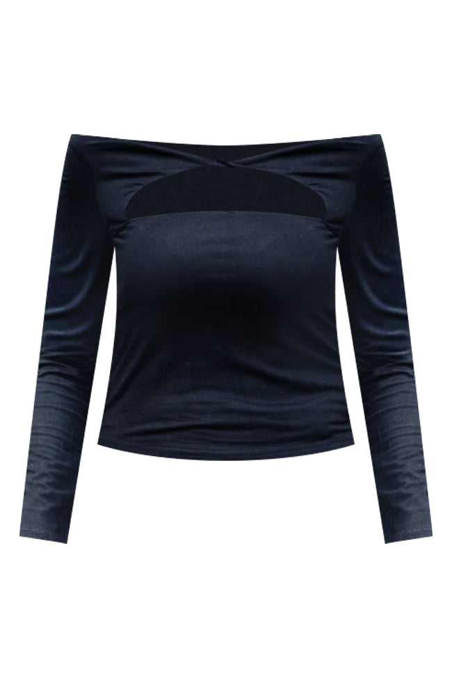 Forever Dedicated Black Off The Shoulder Cutout Top FINAL SALE