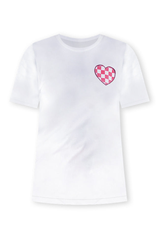 Summer Nights White Graphic Tee, Women's Extra Large - for Spring - Pink Lily Boutique