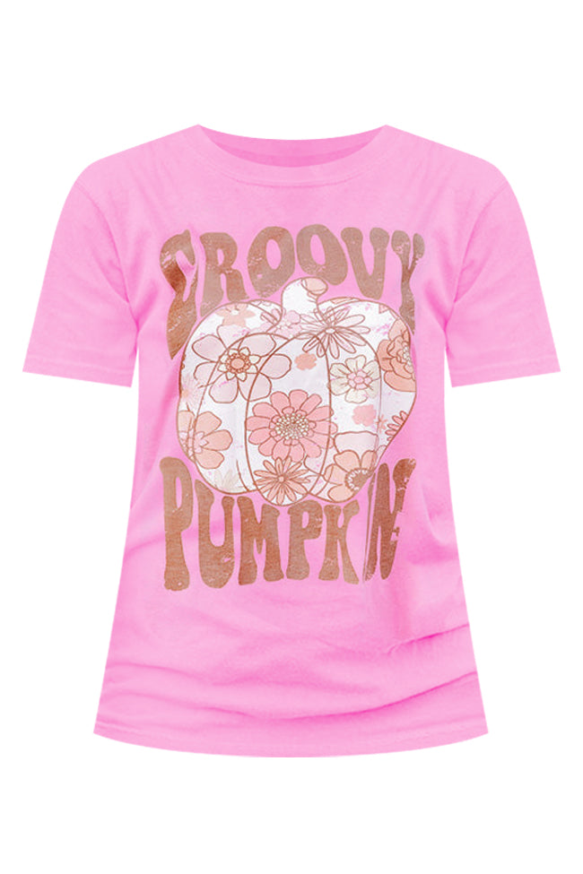 Stay Groovy Hot Pink Oversized Graphic Tee