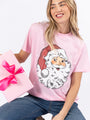 Have Yourself A Merry Little Christmas Light Pink Oversized Graphic Tee