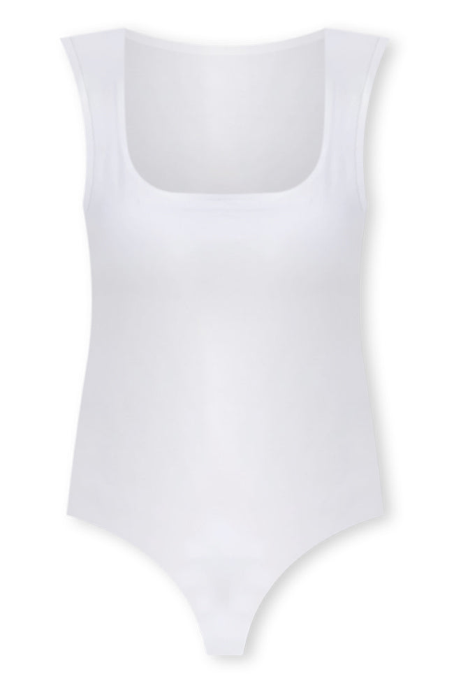 Head In the Clouds Ivory Wide Strap Tank Bodysuit