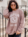 Couch Club Mocha Oversized Graphic Sweatshirt