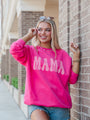 Mama Pink Hot Pink Oversized Graphic Sweatshirt