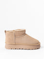 Georgia Light Beige Platform Mini Boots DOORBUSTER