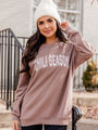 Chili Season Mocha Oversized Graphic Sweatshirt DOORBUSTER