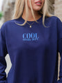 Cool Moms Dept. Navy Oversized Graphic Sweatshirt