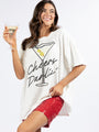 Cheers Darlin' Off White Hyfve Oversized Graphic Tee