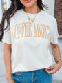 Coffee Addict Cream Oversized Graphic Tee DOORBUSTER