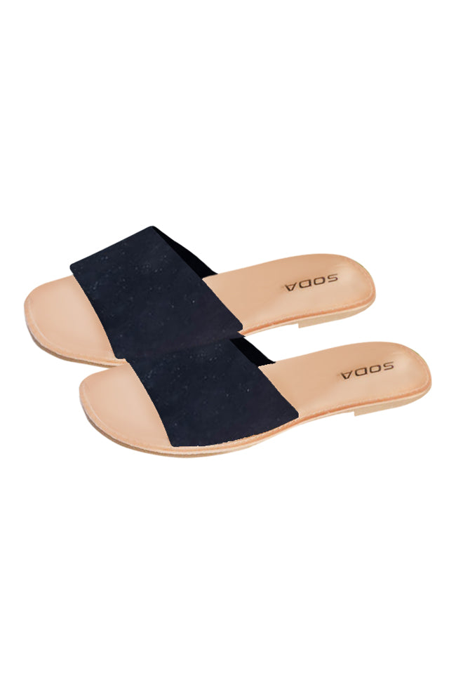 Slip on sandals discount black