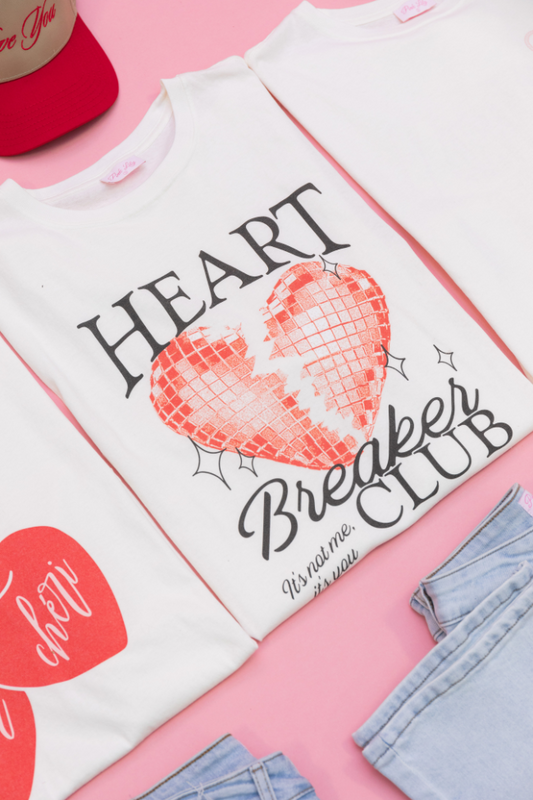 Heart Breaker Club Hyfve Off White Oversized Graphic Tee