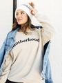 Motherhood Cream Oversized Graphic Sweatshirt