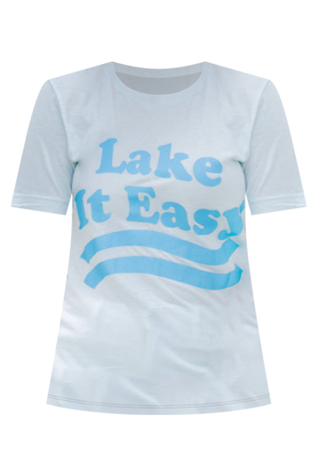 Lake It Easy Ice Blue Graphic Tee