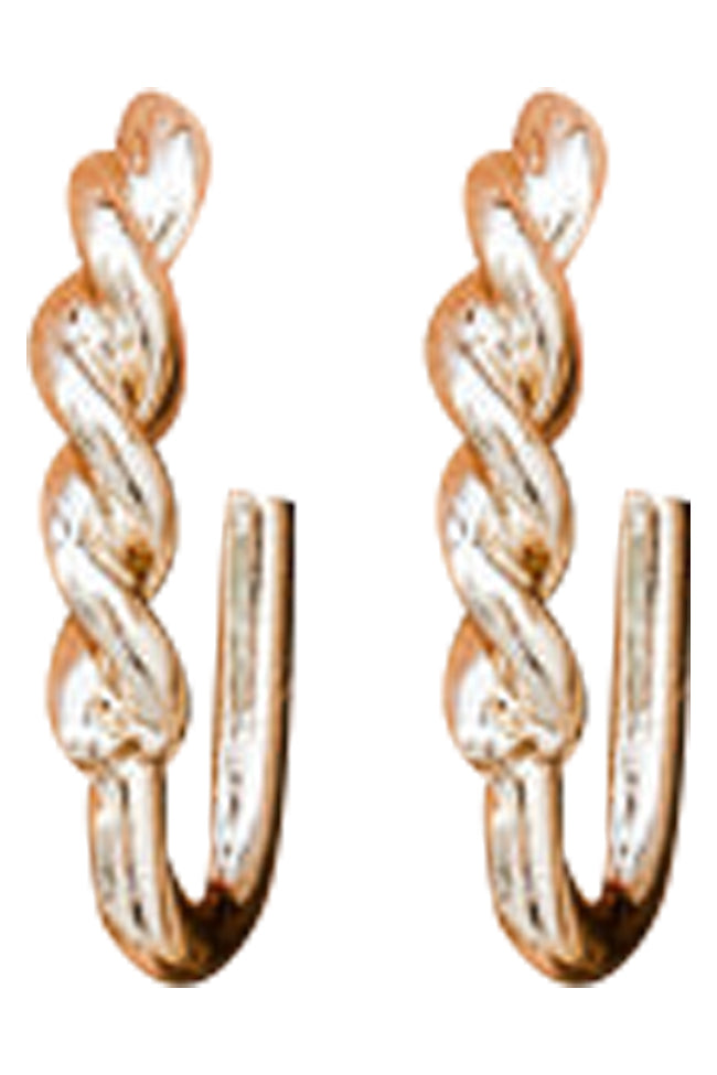 Let's Be Reasonable Gold Twisted Hoops