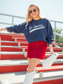 Go Sports Navy Oversized Graphic Sweatshirt