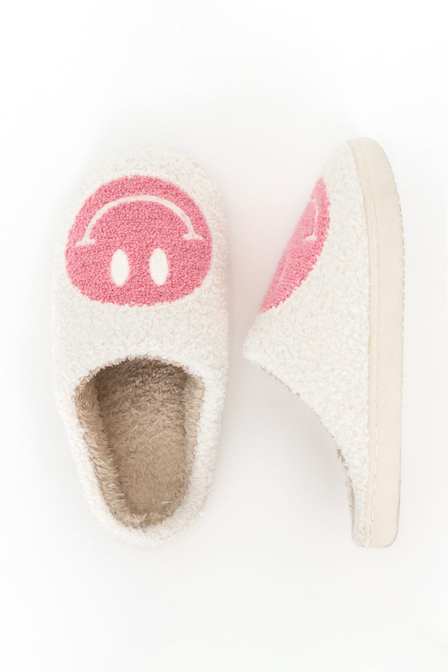 Pink Smiley Slippers
