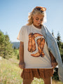 Kickin' Boots Cream Oversized Graphic Tee