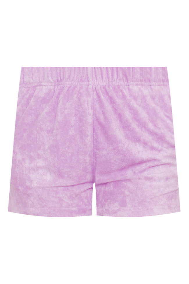 Need To Relax Lavender Terry Shorts FINAL SALE