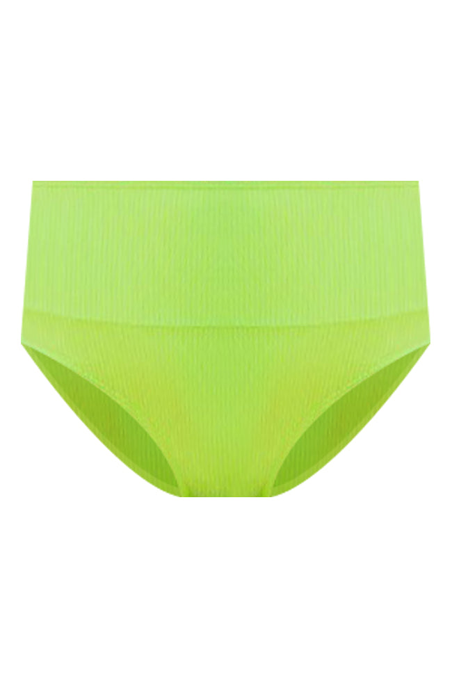 Needing Vitamin Sea Neon Lime Bikini Bottoms