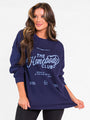 The Homebody Club Navy Oversized Graphic Sweatshirt DOORBUSTER