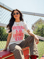 Football Is My Favorite Season Cream Oversized Graphic Tee