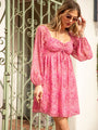 What's Next Pink Sweetheart Neckline Mini Dress