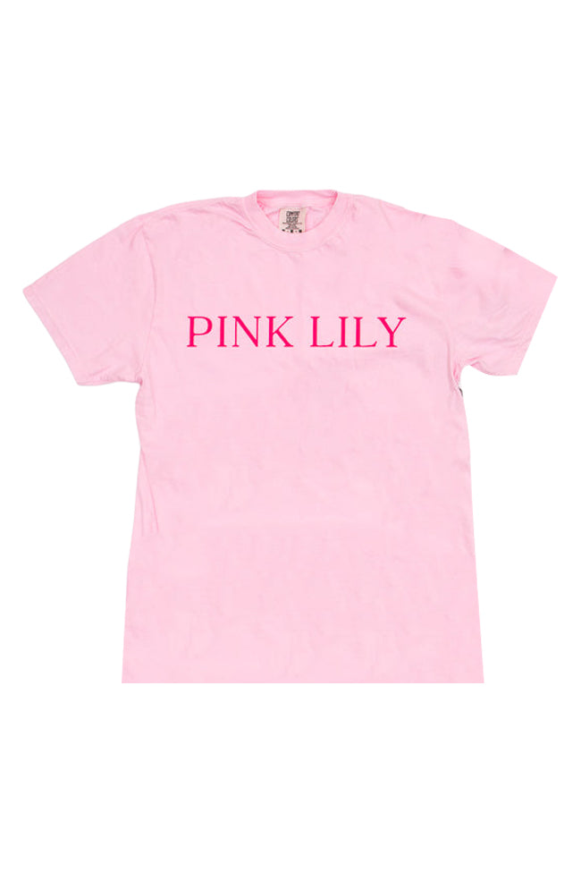 Pink Lily Blossom Comfort Color Graphic Tee